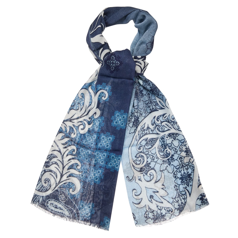 Др.Коффер S810417-230-60 шарф женский, цвет синий - фото 1