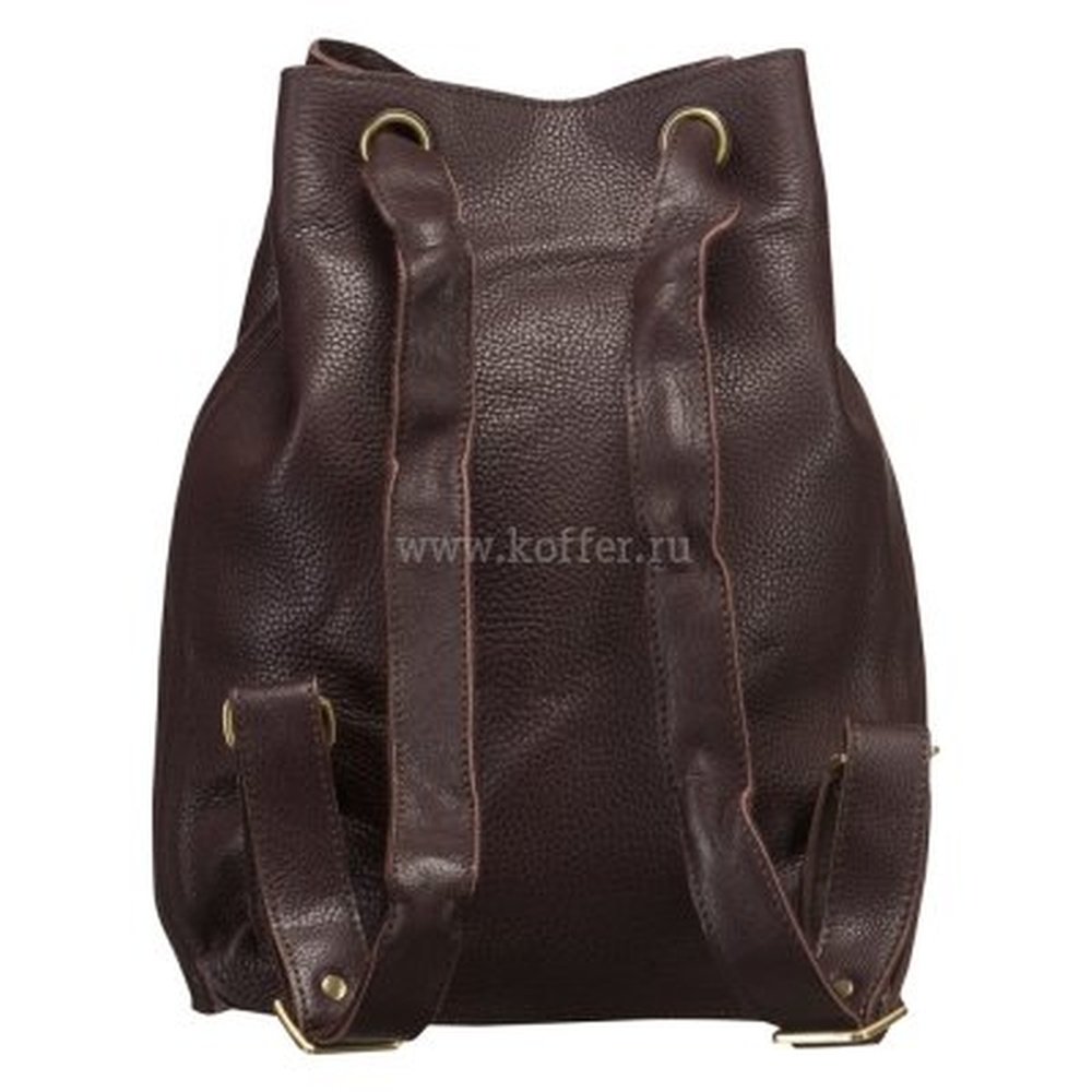 Рюкзак Dr.Koffer из натуральной кожи темно-коричневый