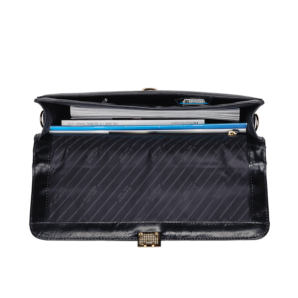 Портфель Dr.Koffer из натуральной кожи черный