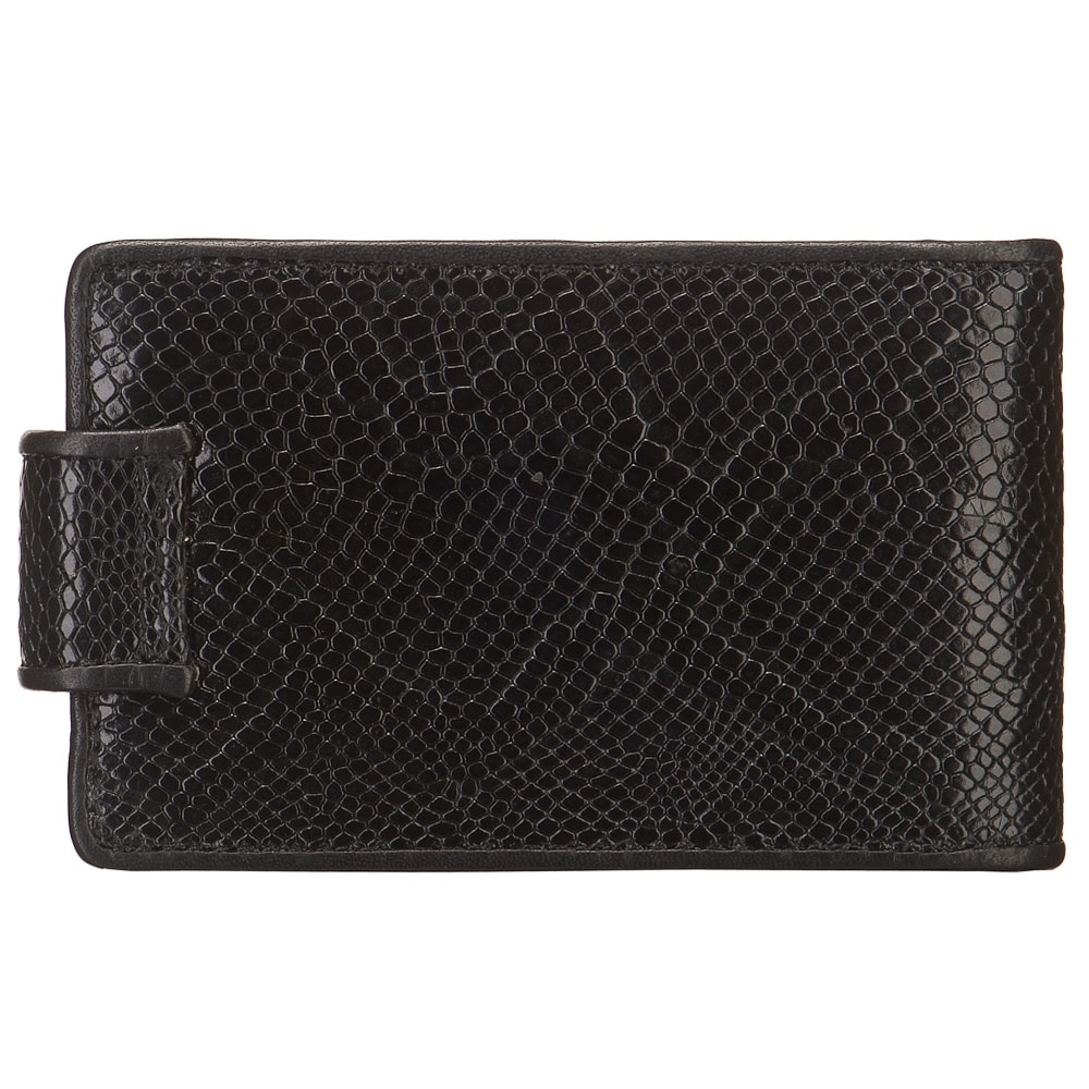 Визитница Dr.Koffer из натуральной кожи черная