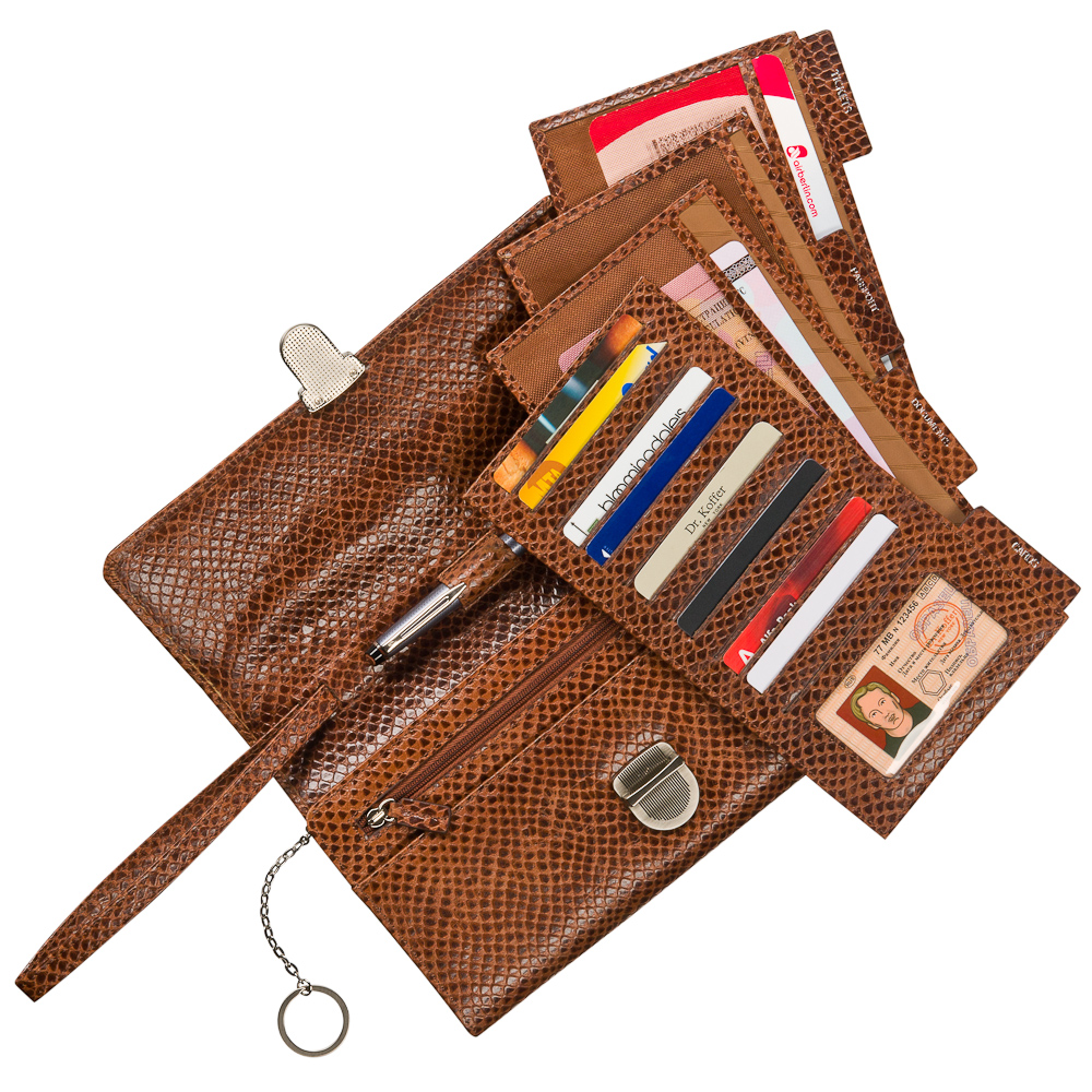 Сумка барсетка из натуральной кожи Dr. Koffer коричневая