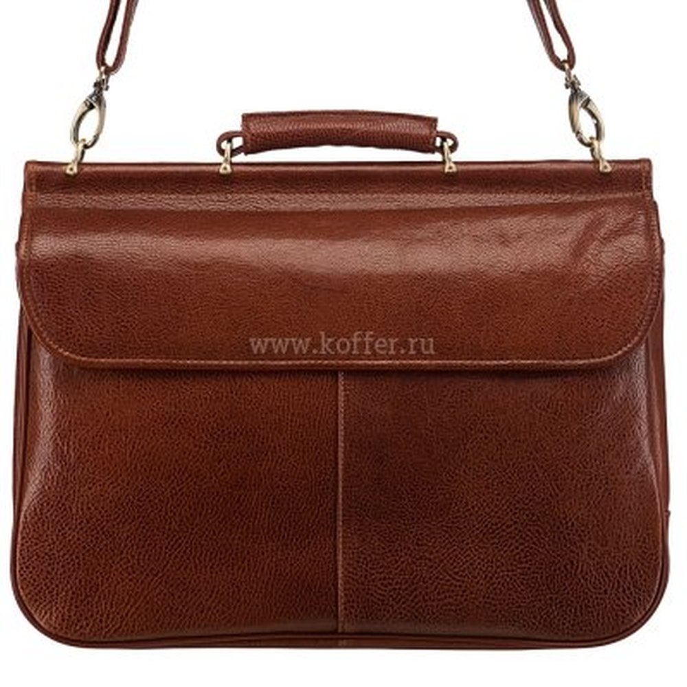 Портфель Dr.Koffer из натуральной кожи светло-коричневый