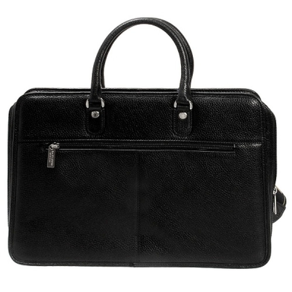 Деловая сумка Dr.Koffer из натуральной кожи черная