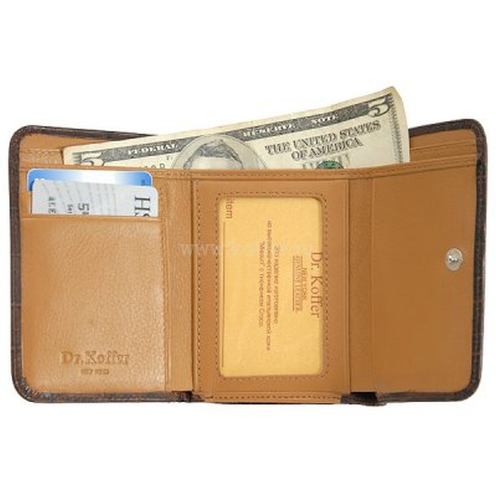 Кошелек Dr.Koffer из натуральной кожи коричневый