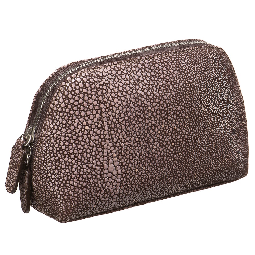 Косметичка Dr.Koffer из натуральной кожи коричневая