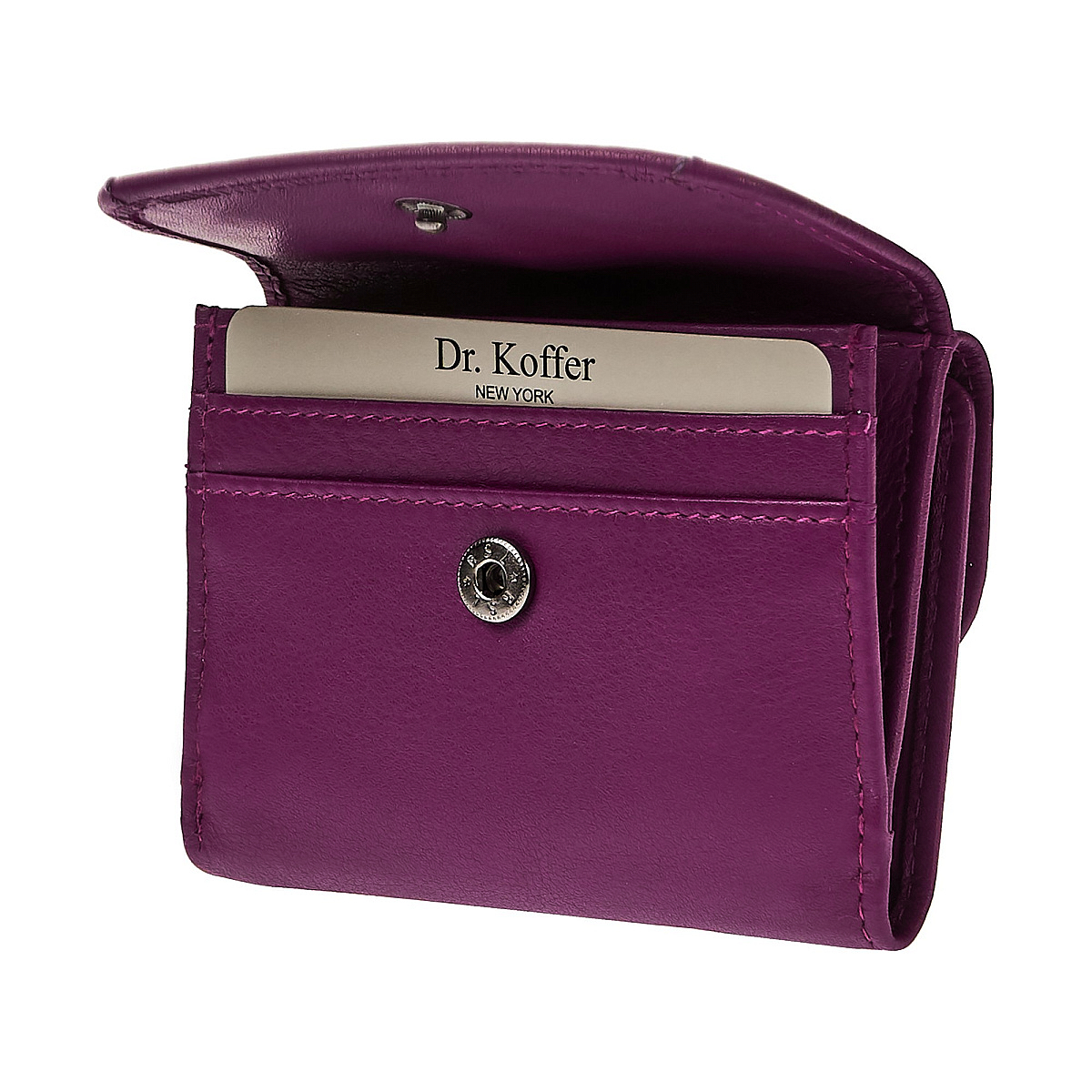 Портмоне Dr.Koffer из натуральной кожи фиолетовое