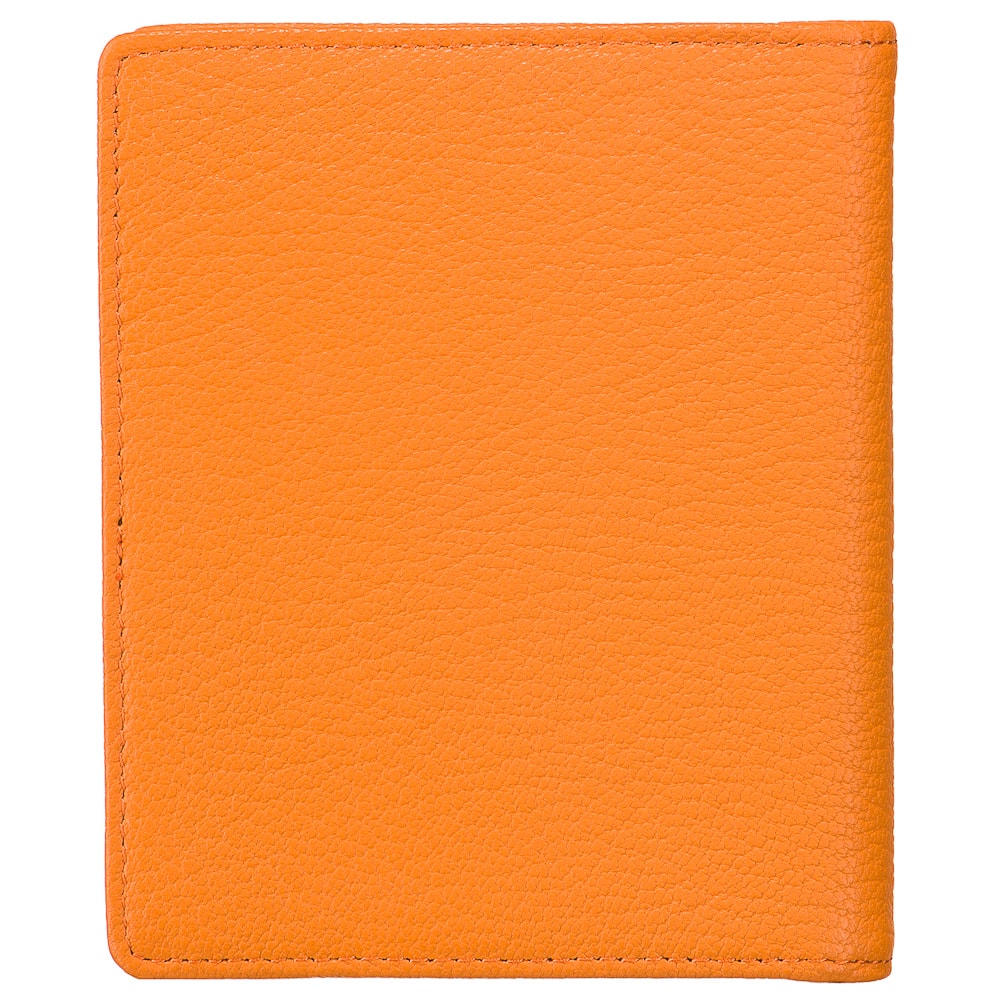 Визитница Dr.Koffer из натуральной кожи оранжевая