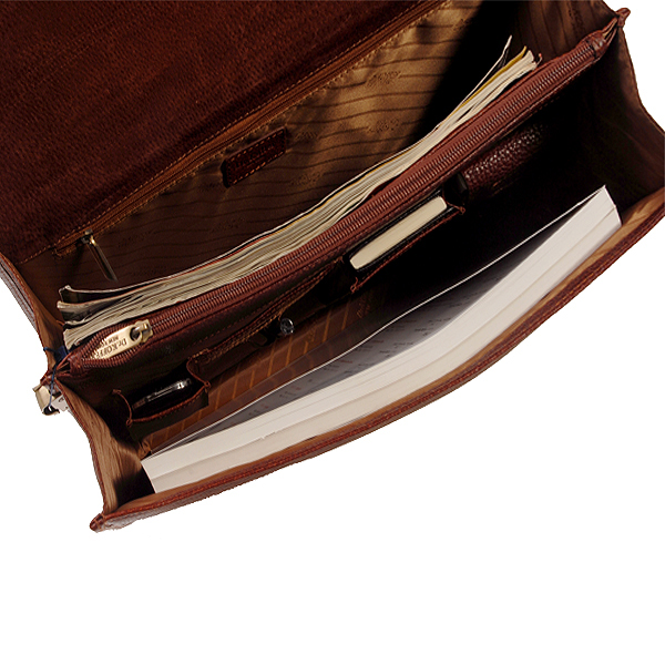 Портфель Dr.Koffer из натуральной кожи светло-коричневый