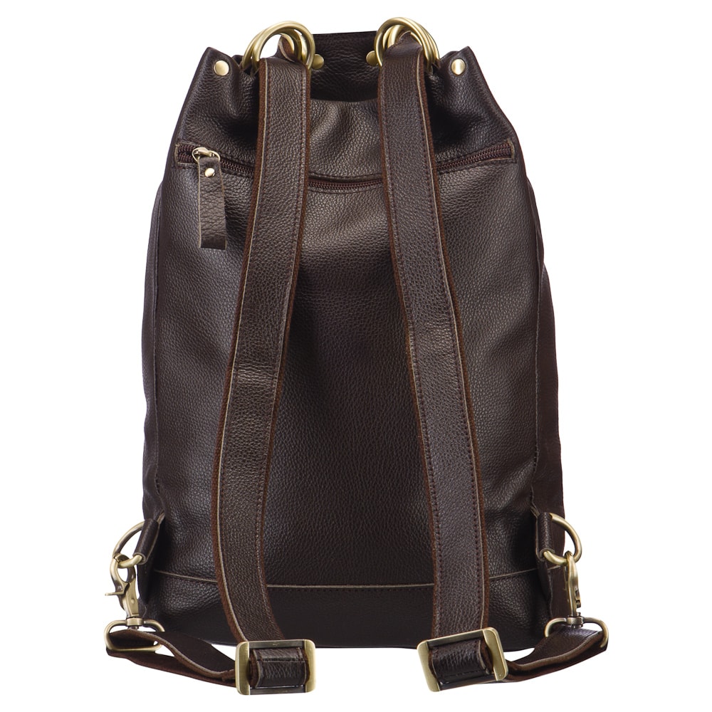 Рюкзак Dr.Koffer из натуральной кожи темно-коричневый