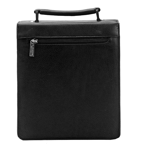 Черная сумка-планшет классической формы с кодовым замком Dr.Koffer M812350-01-04