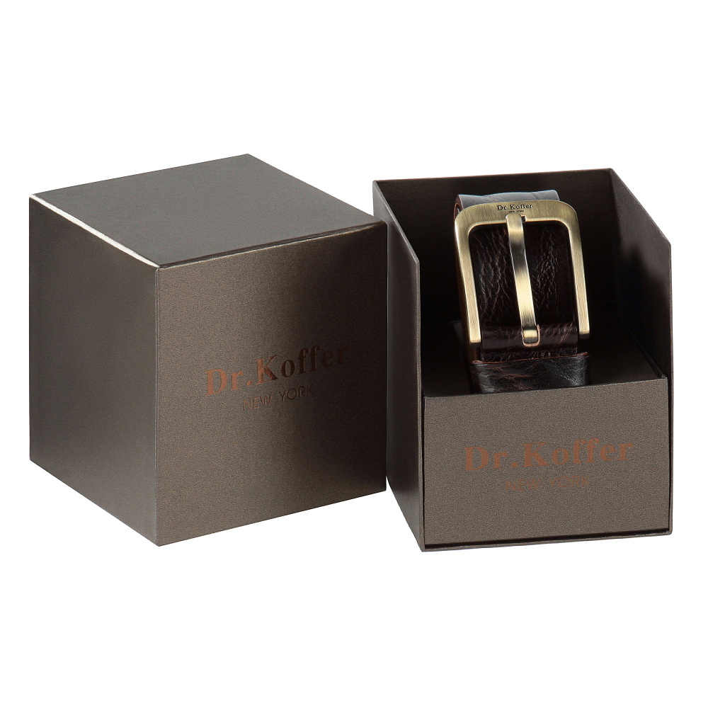Ремень Dr. Koffer из натуральной кожи коричневый