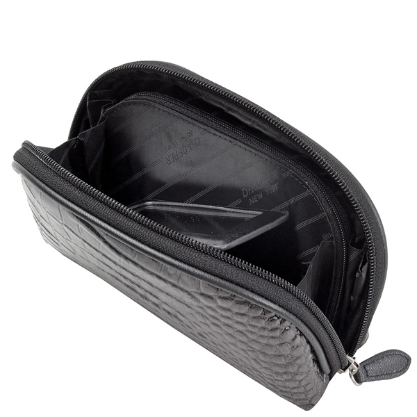 Косметичка Dr.Koffer из натуральной кожи серая