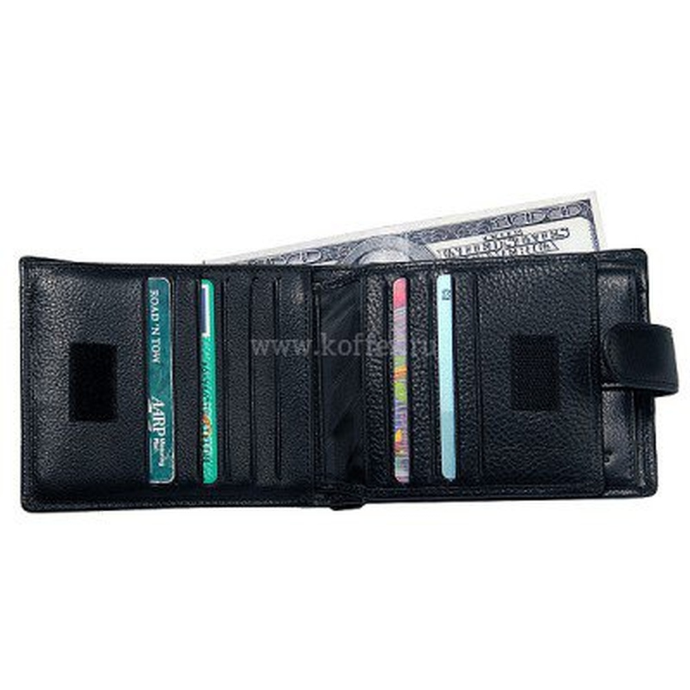 Портмоне Dr.Koffer из натуральной кожи черное