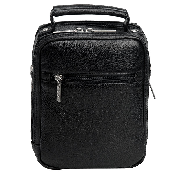 Сумка через плечо Dr.Koffer из натуральной кожи черная