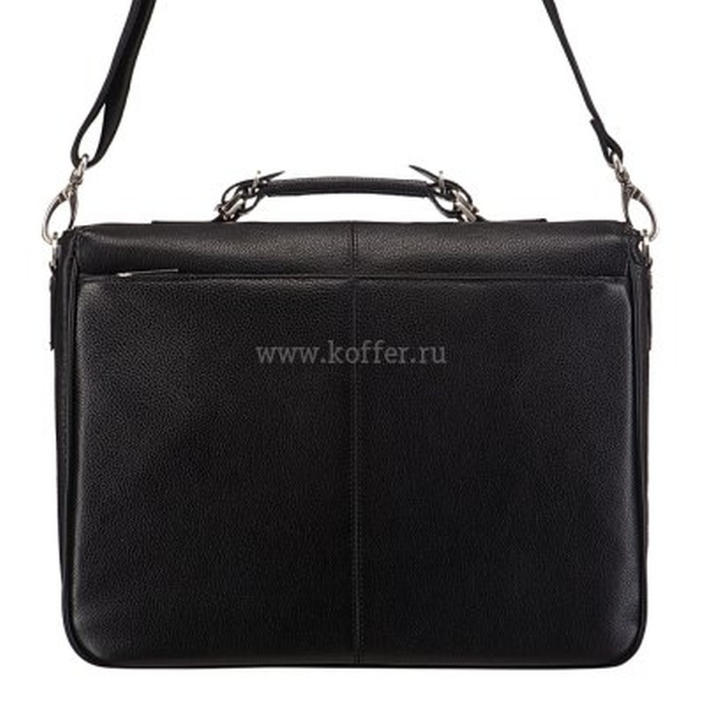 Портфель Dr.Koffer из натуральной кожи черный