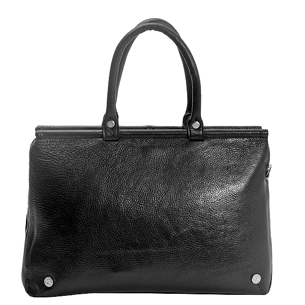 Черный портфель с двумя ручками для деловых женщин Dr.Koffer B402119-02-04