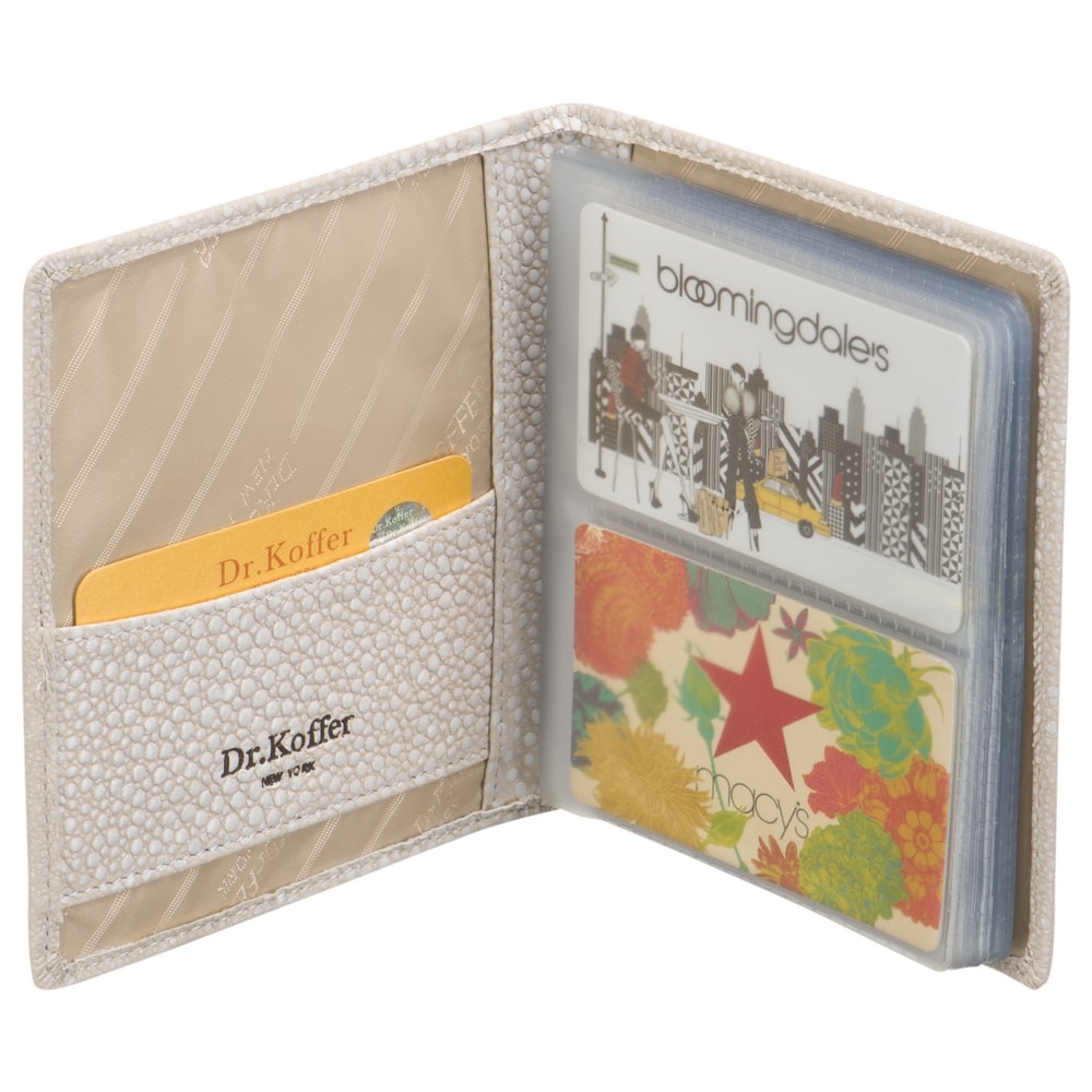 Визитница Dr.Koffer из натуральной кожи белая