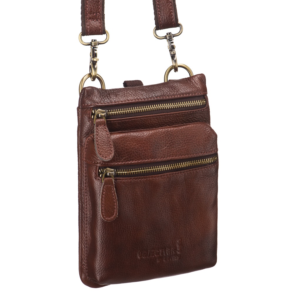 Сумка через плечо Dr.Koffer из натуральной кожи коричневая