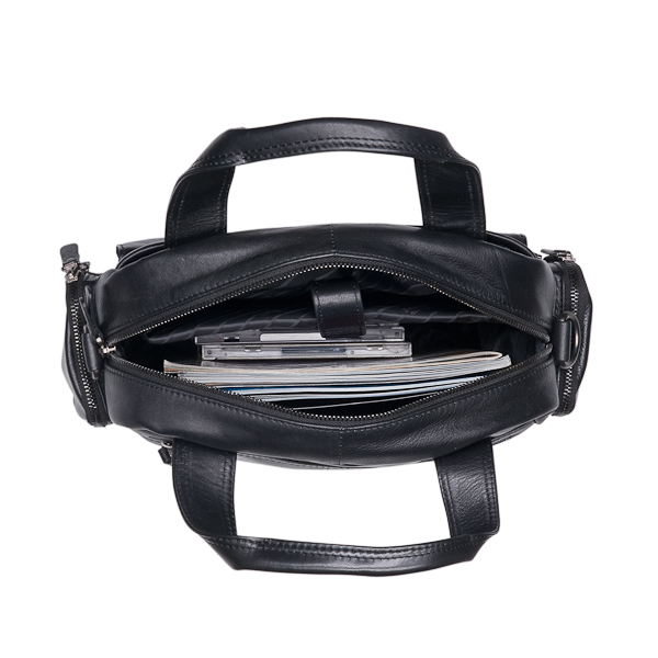 Сумка планшет Dr.Koffer из натуральной кожи черный