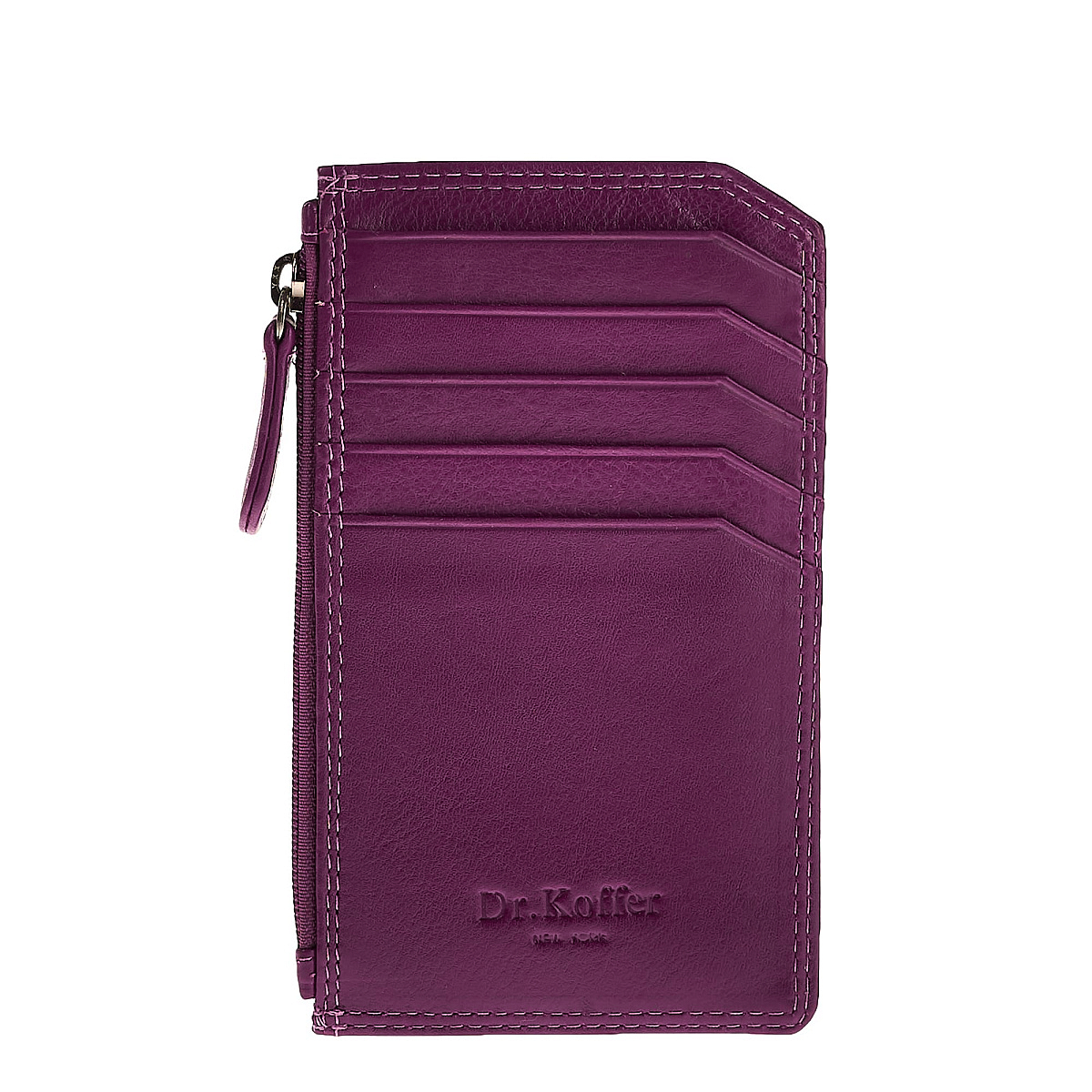 Кредитница Dr.Koffer из натуральной кожи фиолетовая