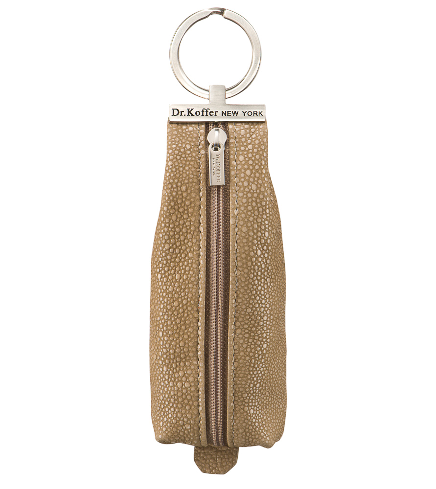 Светло-коричневая ключница с наружным дополнительным кольцом для ключей Dr.Koffer X510226-167-61
