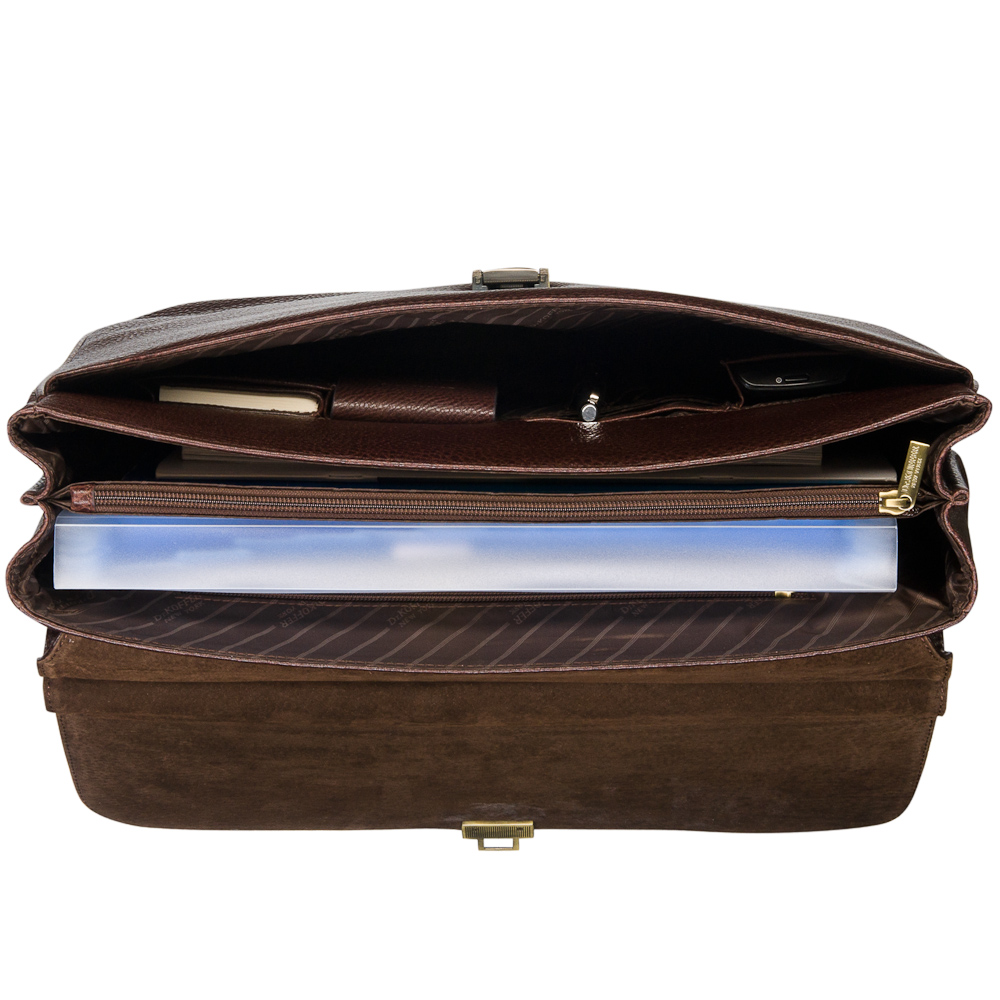 Мужской портфель с подвижной ручкой на саквояжной планке Dr.Koffer P402295-02-09