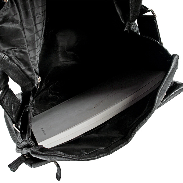 Сумка через плечо Dr.Koffer из натуральной кожи черная