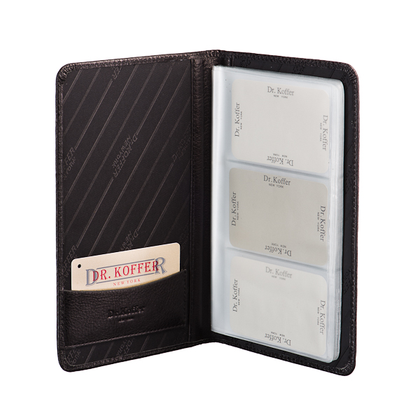 Визитница Dr.Koffer из натуральной кожи черная