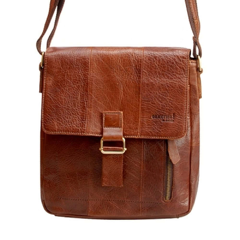 Сумка через плечо Dr.Koffer из натуральной кожи коричневая