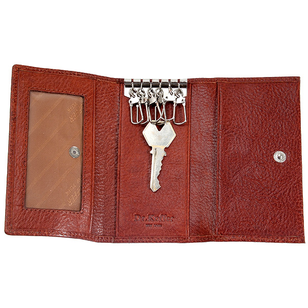 Ключница Dr.Koffer из натуральной кожи светло-коричневая