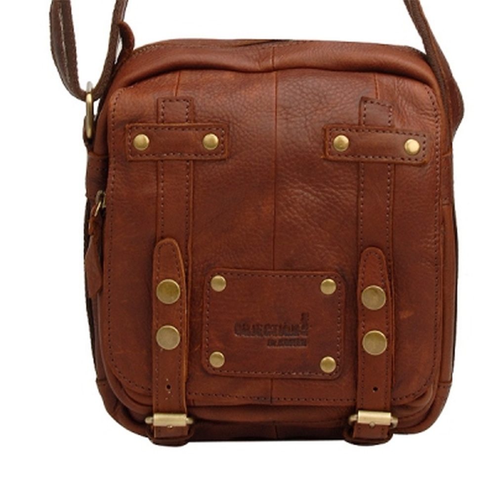 Сумка через плечо Dr.Koffer из натуральной кожи коричневая