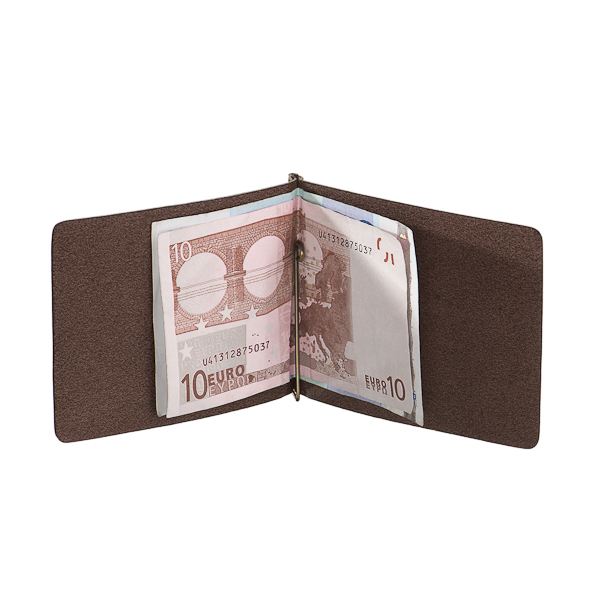 Зажим для денег Dr.Koffer из натуральной кожи коричневый