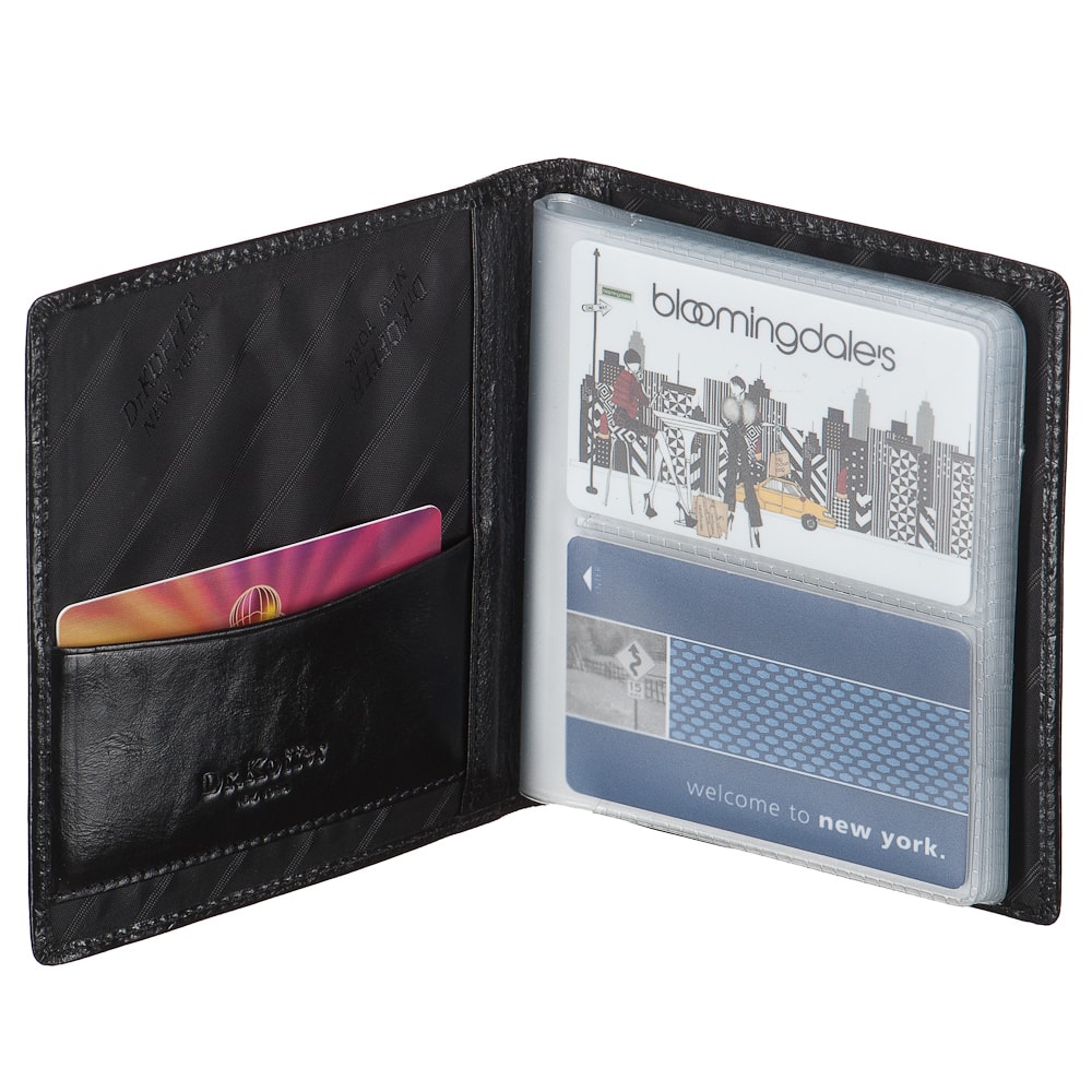 Визитница Dr.Koffer из натуральной кожи черная