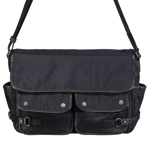 Сумка через плечо Dr.Koffer из нейлона и натуральной кожи