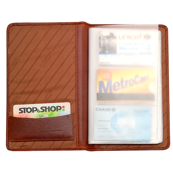 Визитница Dr.Koffer из натуральной кожи светло-коричневая