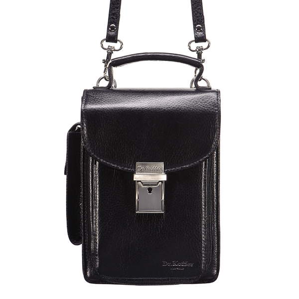 Сумка через плечо Dr.Koffer из натуральной кожи черная