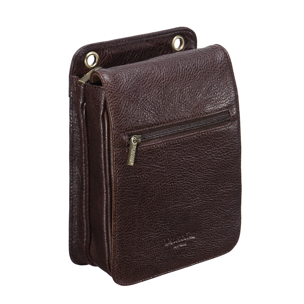 Сумка через плечо Dr.Koffer из натуральной кожи коричневая