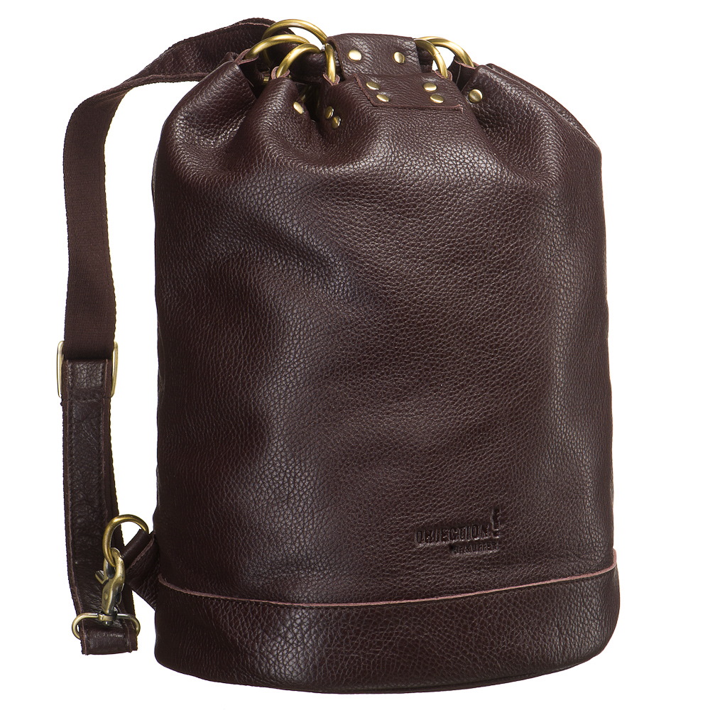 Рюкзак Dr.Koffer из натуральной кожи темно-коричневый