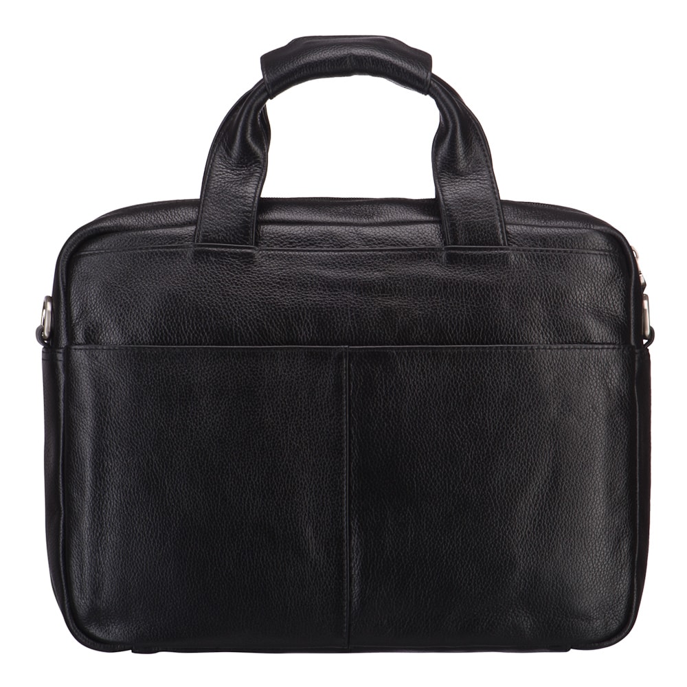 Черная кожаная сумка для документов Dr.Koffer P402583-220-04