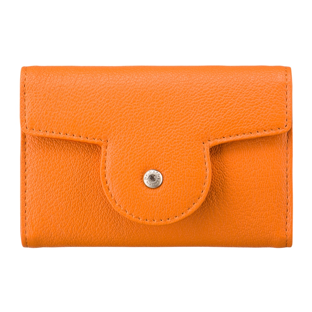 Оранжевый чехол на кнопке с набором для маникюра внутри Dr.Koffer X510323-170-58