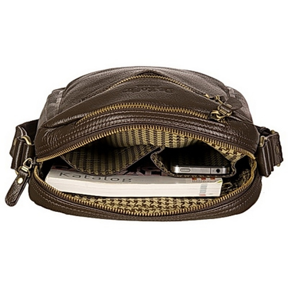 Сумка через плечо Dr.Koffer из натуральной кожи коричневая