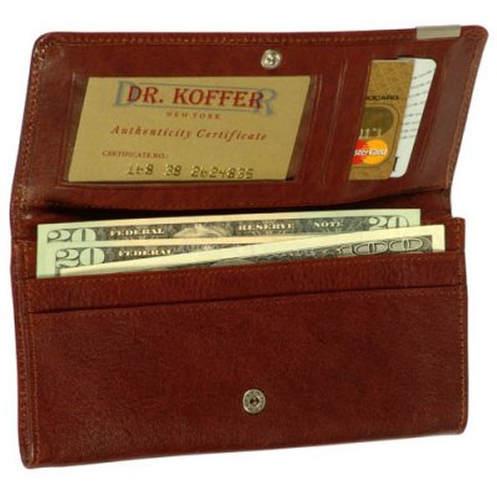 Коричневое портмоне на кнопке Dr.Koffer X267941-02-05