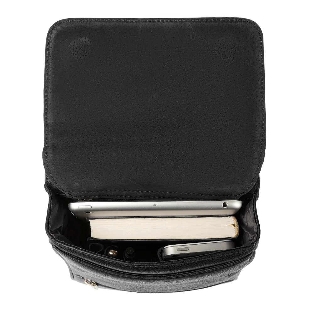 Сумка через плечо Dr.Koffer из натуральной кожи черная