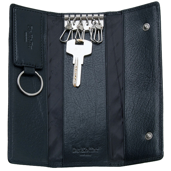 Ключница Dr.Koffer из натуральной кожи черная
