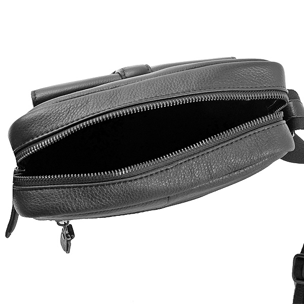 Сумка через плечо Dr.Koffer из натуральной кожи черная