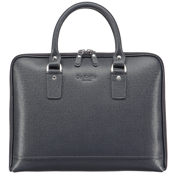 Деловая сумка Dr.Koffer из натуральной кожи серая