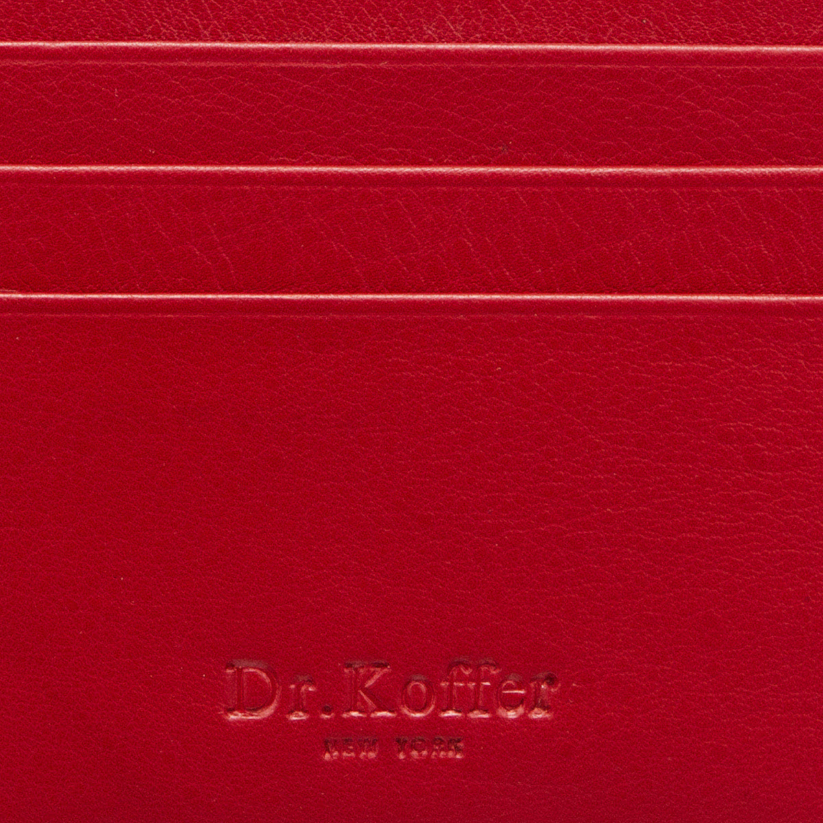 Кредитница Dr.Koffer из натуральной кожи красная