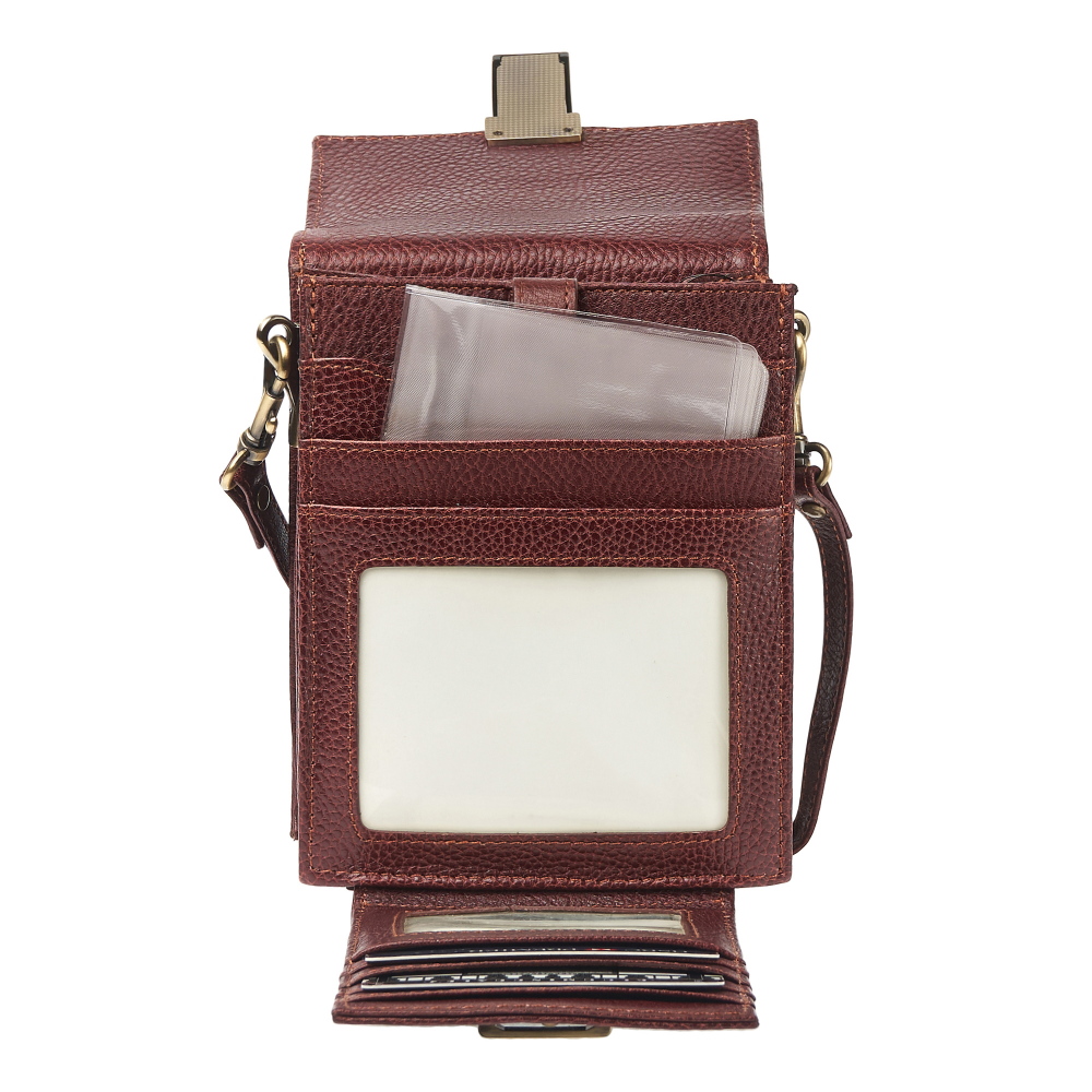 Сумка через плечо Dr.Koffer из натуральной кожи коричневая