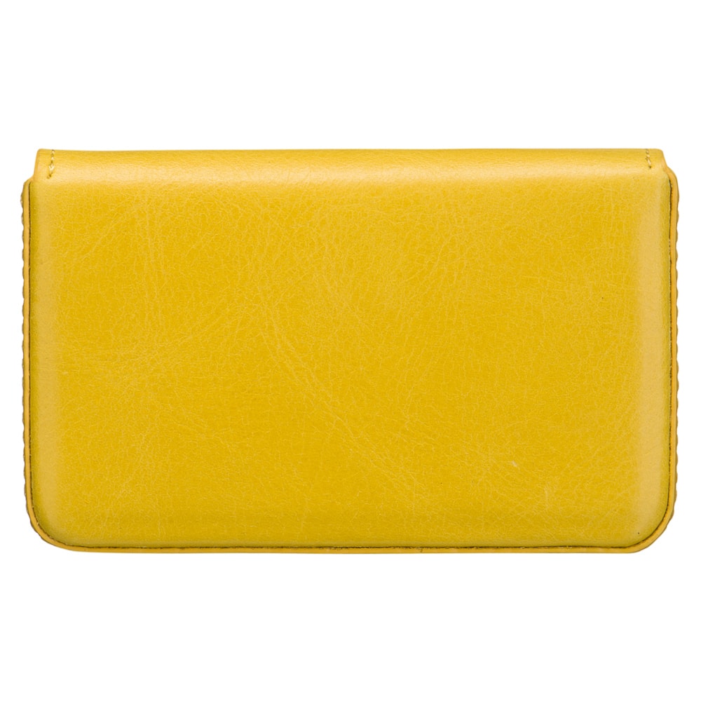 Визитница Dr.Koffer из натуральной кожи желтая