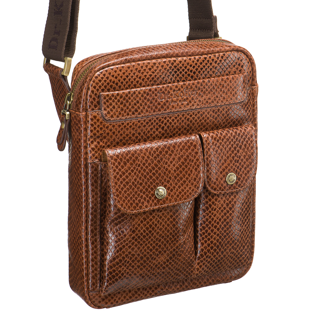 Сумка через плечо Dr.Koffer из натуральной кожи коричневая